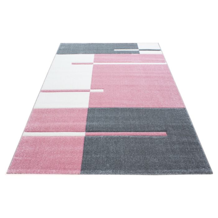Hawaii Bande tapis poils ras rectangle 200x290cm roses