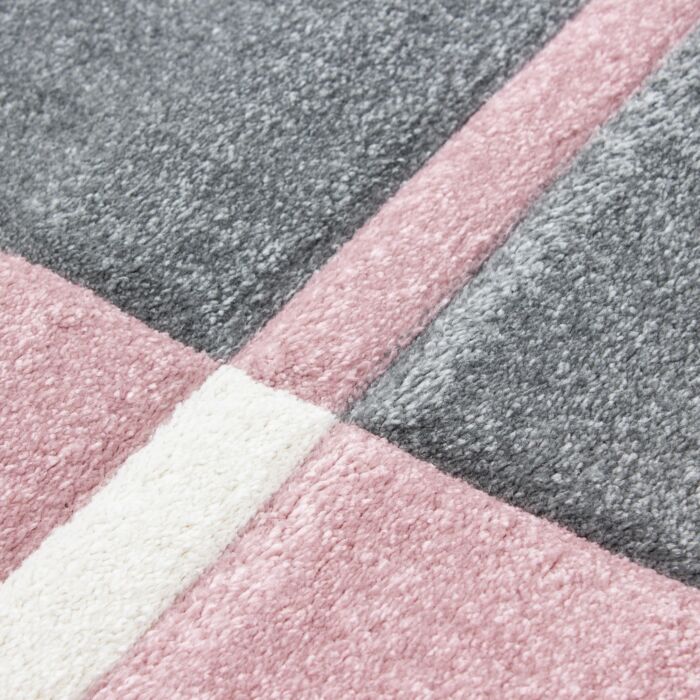 Hawaii Bande tapis poils ras rectangle 200x290cm roses