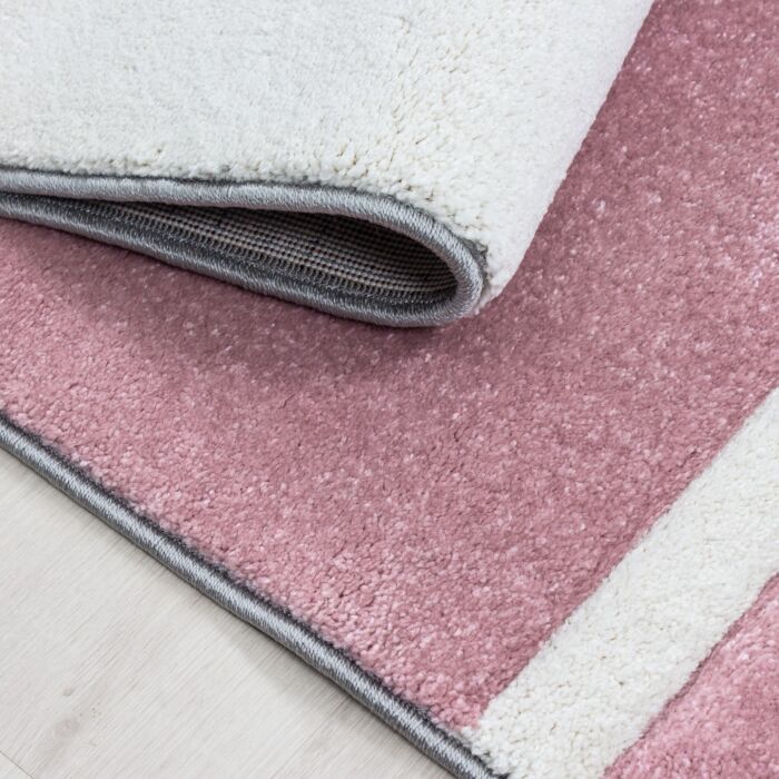 Hawaii Bande tapis poils ras rectangle 200x290cm roses