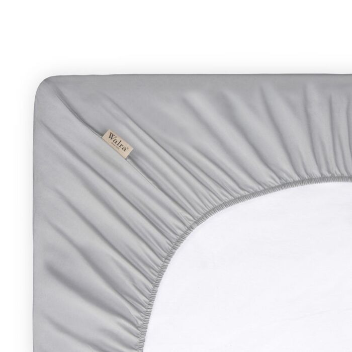 Crispy Cotton hoeslaken 80x200cm grijs