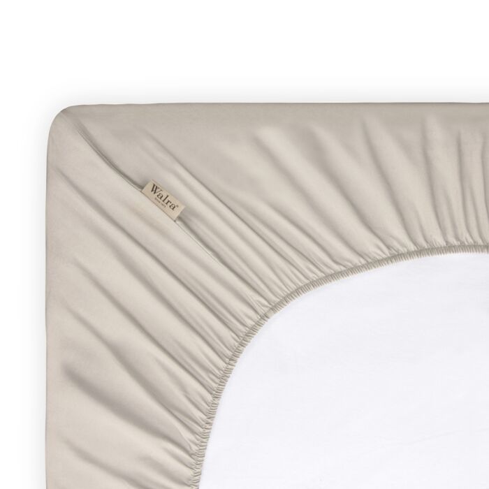 Crispy Cotton hoeslaken 180x220cm zandkleur
