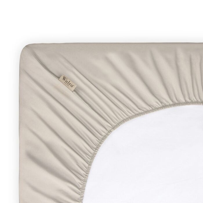 Crispy Cotton hoeslaken 180x200cm zandkleur