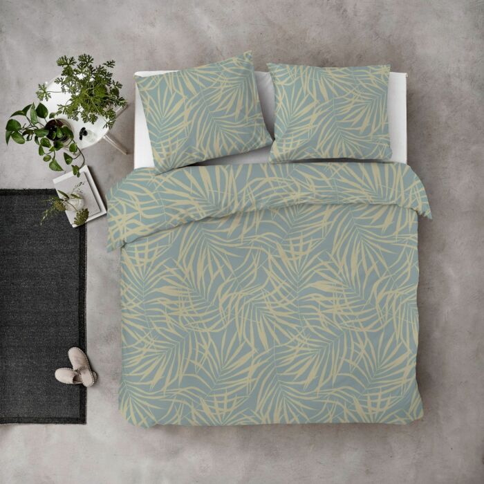 Sunny Palms dekbedovertrek 200x220cm jade