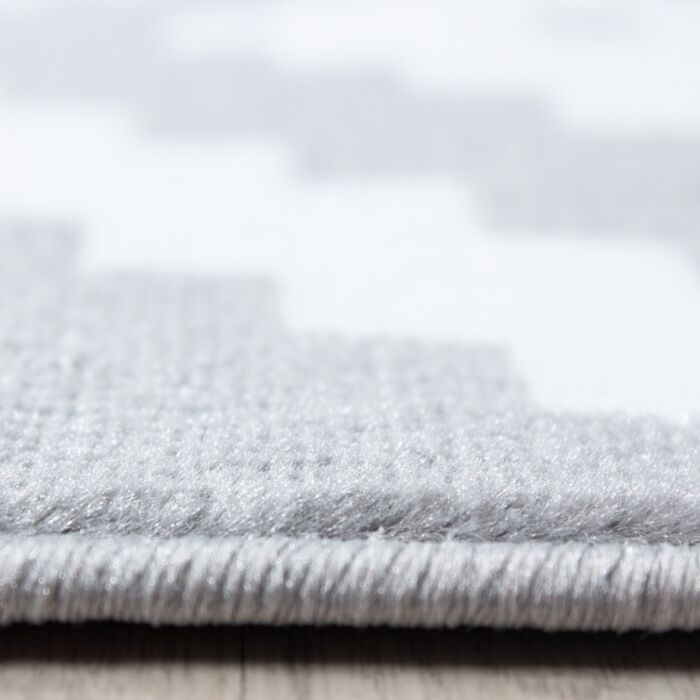 Plus Rhombus tapis poils ras rectangle 80x150cm gris
