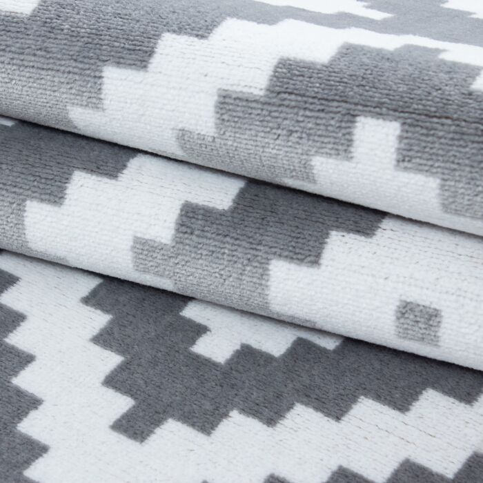 Plus Rhombus tapis poils ras rectangle 80x150cm gris