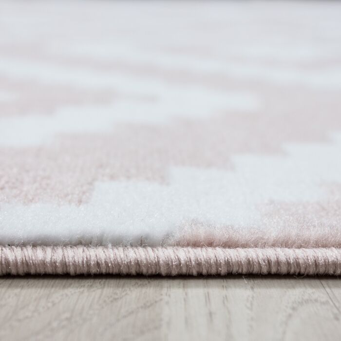 Plus Rhombus tapis poils ras rectangle 80x150cm roses
