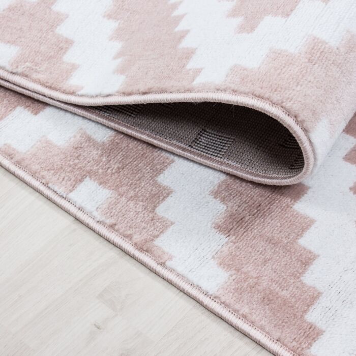 Plus Rhombus tapis poils ras rectangle 80x150cm roses