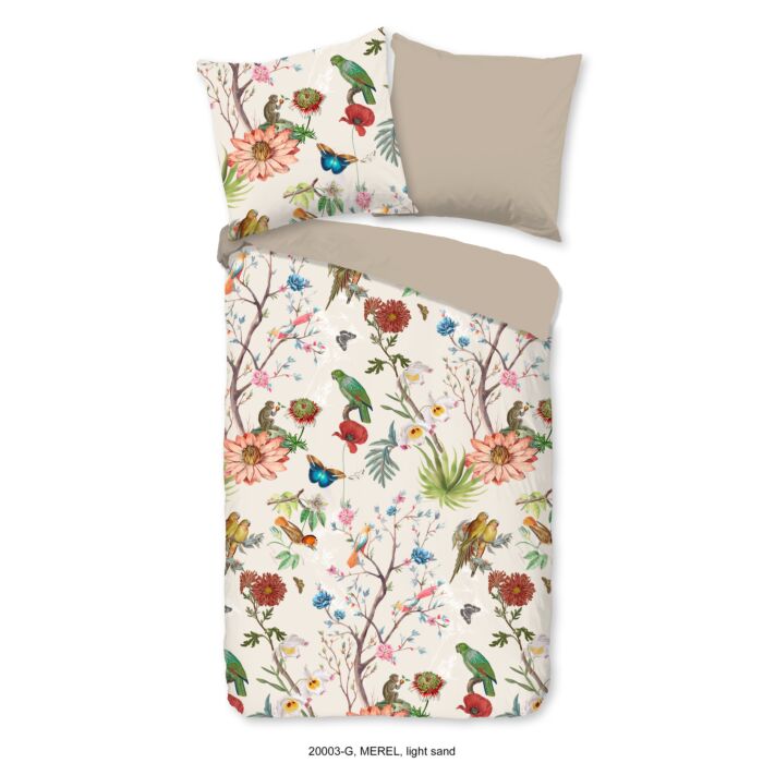 1-personne housse de couette 155x220cm nr:20003 sable clair