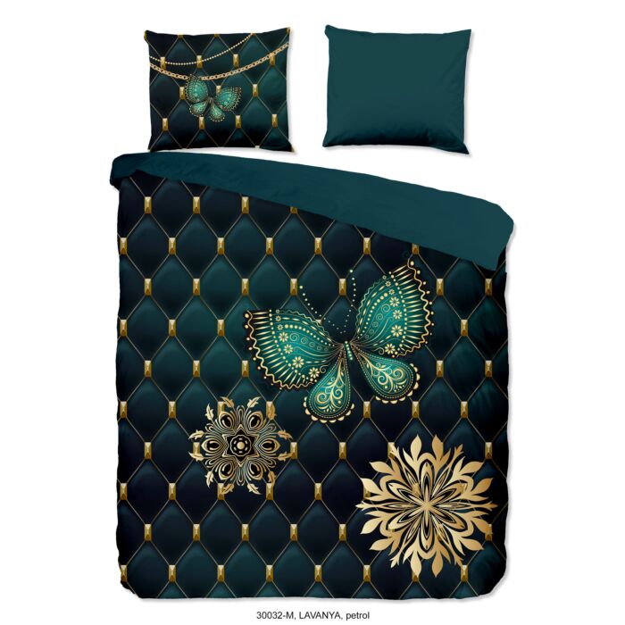 1-personne housse de couette 140x220cm microfibre nr:30032 petrol