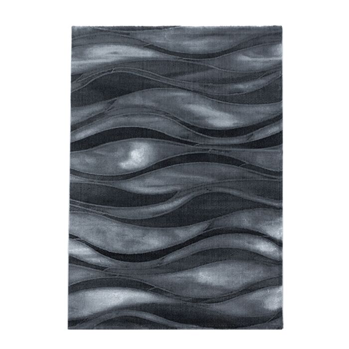 Costa Dalgy tapis poils ras rectangle 80x150cm noir