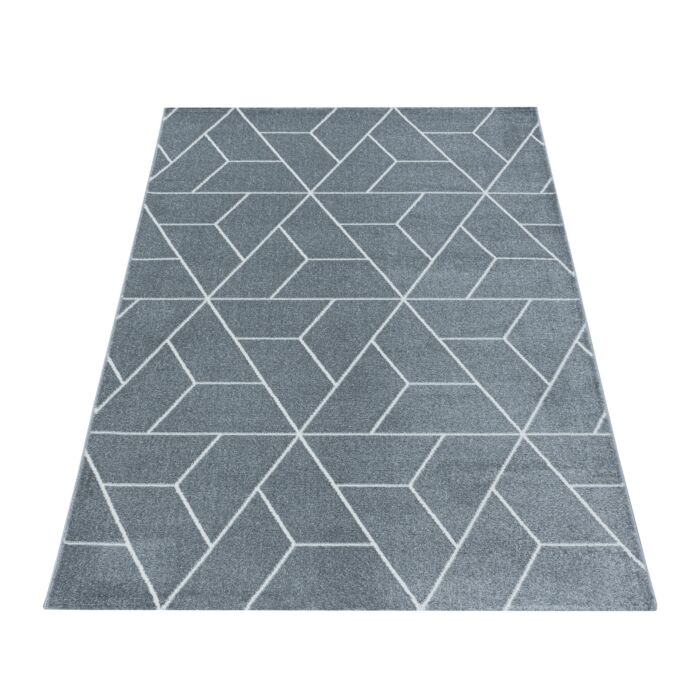 Efor Korz tapis poils ras rectangle 80x150cm gris