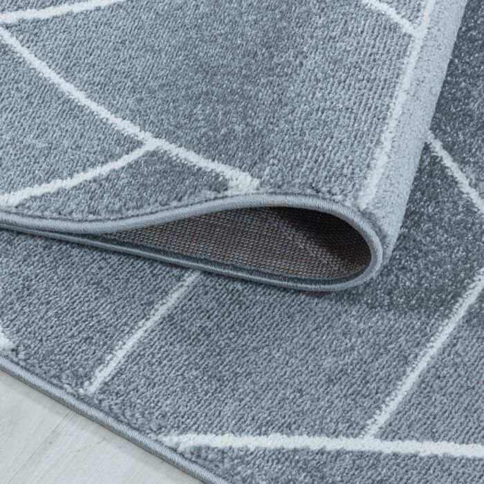 Efor Korz tapis poils ras rectangle 80x150cm gris