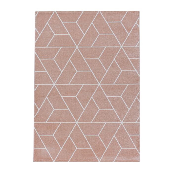 Efor Korz tapis poils ras rectangle 120x170cm rose