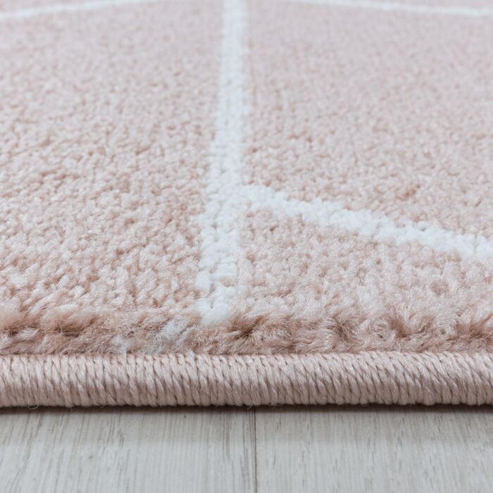 Efor Korz tapis poils ras rectangle 120x170cm rose