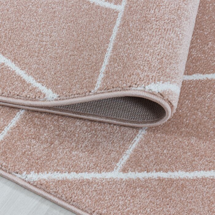 Efor Korz tapis poils ras rectangle 120x170cm rose
