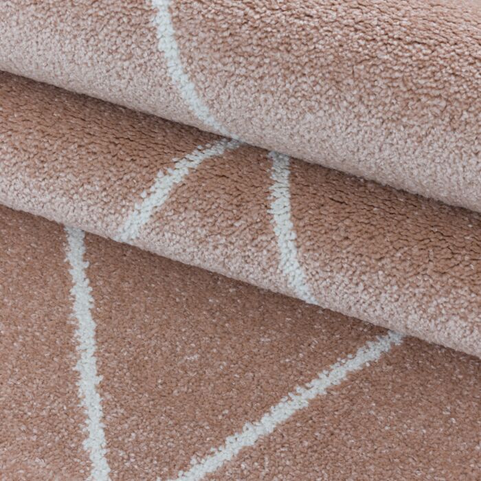 Efor Korz tapis poils ras rectangle 120x170cm rose