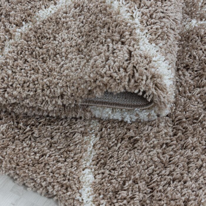 Salsa Shaggy tapis poils longs rond Ø 160cm beige