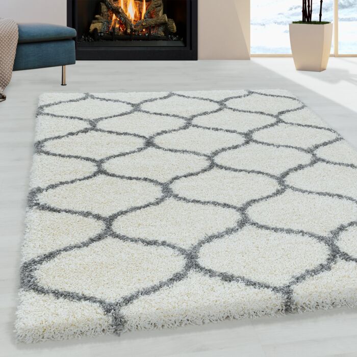 Salsa Shaggy tapis poils longs rectangle 120x170cm crème