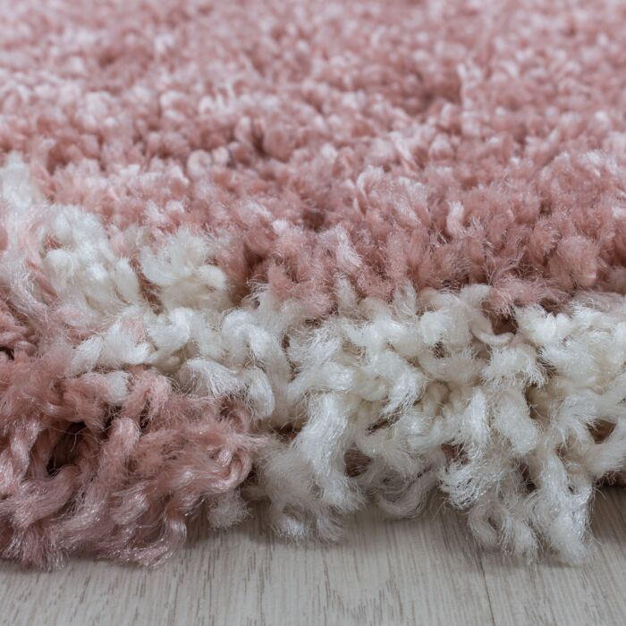 Salsa Shaggy tapis poils longs rectangle 60x110cm rose
