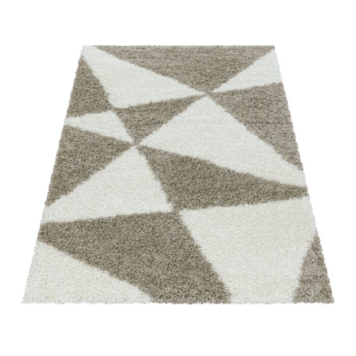 Tango Shaggy tapis poils longs rectangle 160x230cm beige