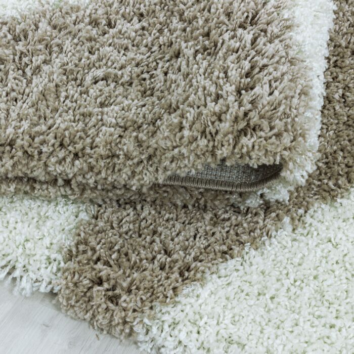 Tango Shaggy tapis poils longs rond Ø 200cm beige