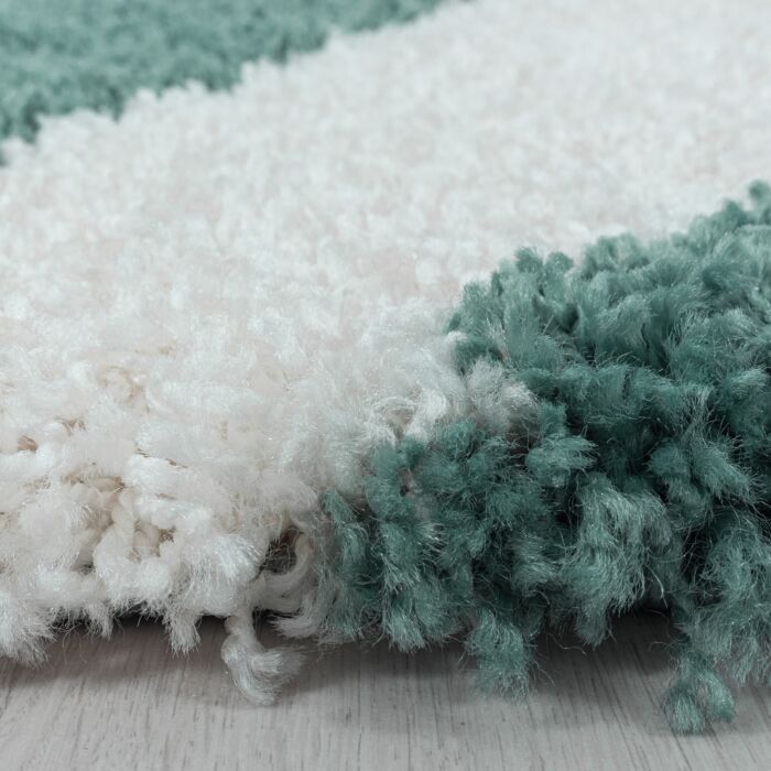 Tango Shaggy tapis poils longs rectangle 160x230cm bleu
