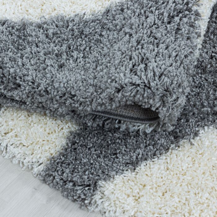 Tango Shaggy tapis poils longs coureur 80x250cm gris