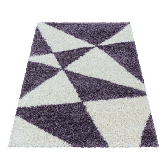 Tango Shaggy tapis poils longs rectangle 60x110cm lilas