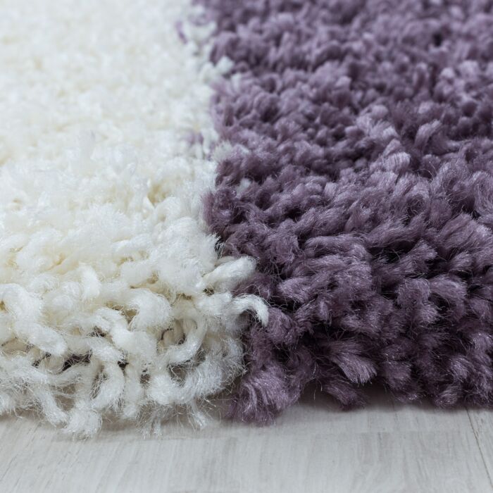 Tango Shaggy tapis poils longs rond Ø 200cm lilas
