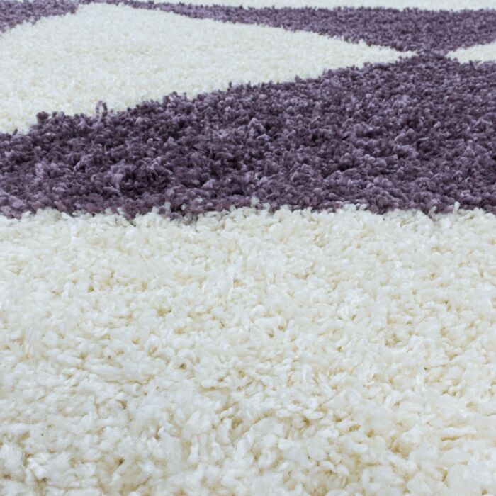 Tango Shaggy tapis poils longs rectangle 60x110cm lilas