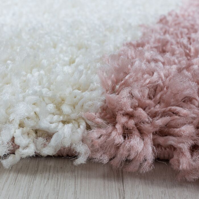 Tango Shaggy tapis poils longs rectangle 60x110cm rose