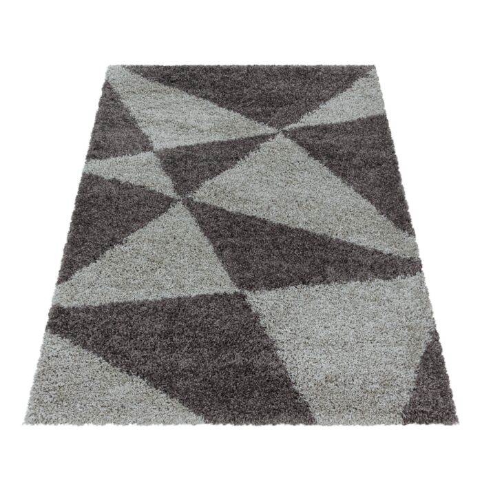 Tango Shaggy tapis poils longs rectangle 160x230cm taupe