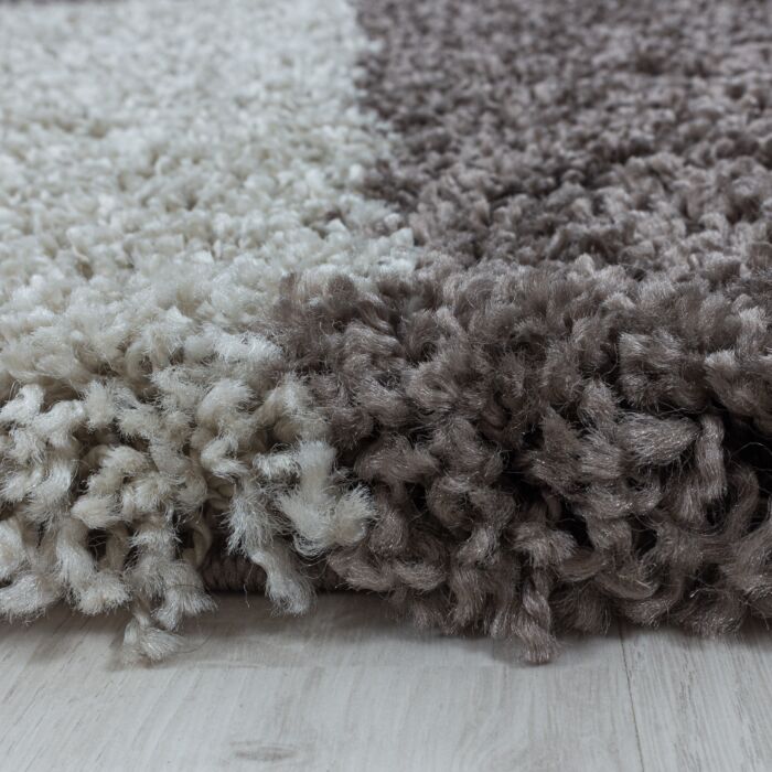 Tango Shaggy tapis poils longs rectangle 160x230cm taupe