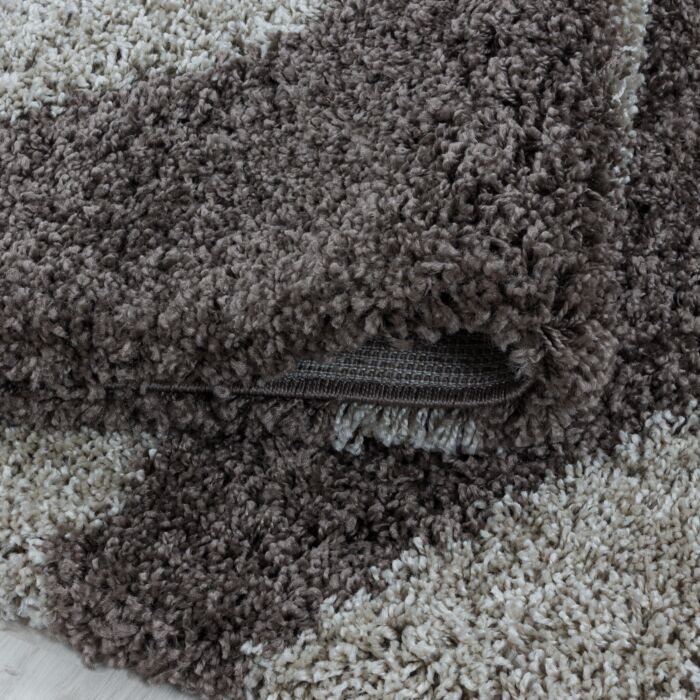 Tango Shaggy tapis poils longs rectangle 160x230cm taupe