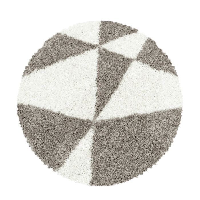 Tango Shaggy tapis poils longs rond Ø 200cm beige