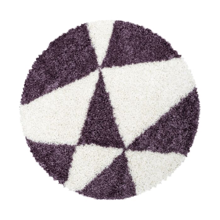 Tango Shaggy tapis poils longs rond Ø 200cm lilas