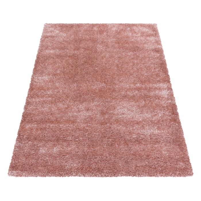 Brilliant Shaggy tapis poils longs rectangle 140x200cm rose