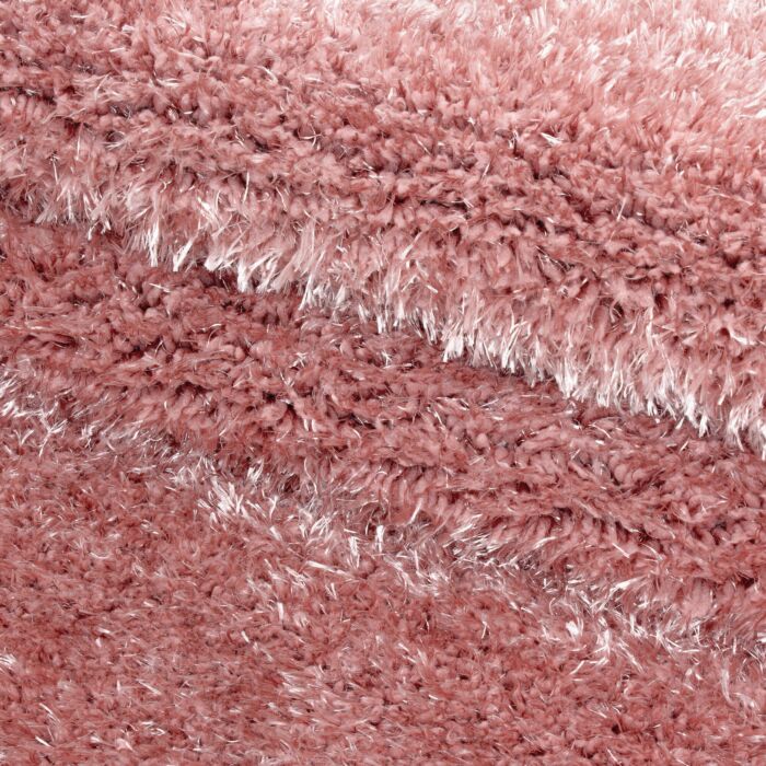 Brilliant Shaggy tapis poils longs rectangle 140x200cm rose