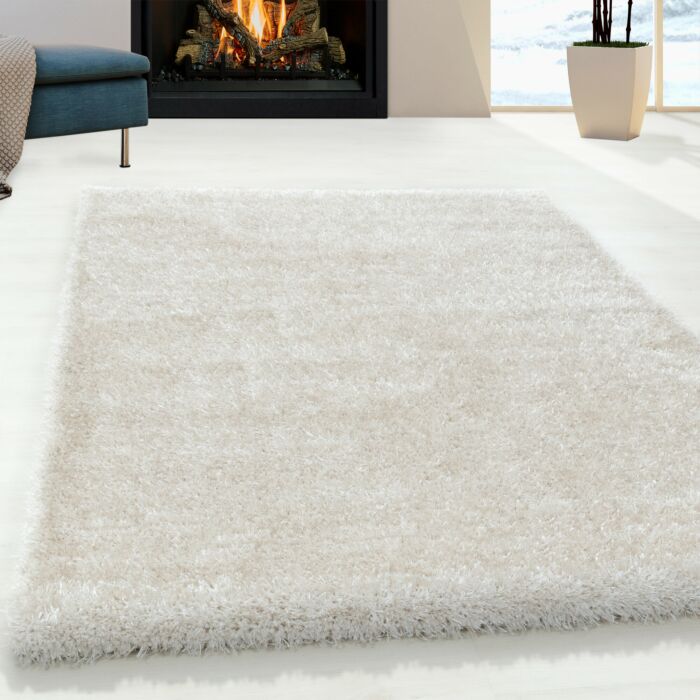 Brilliant Shaggy tapis poils longs rectangle 140x200cm nature