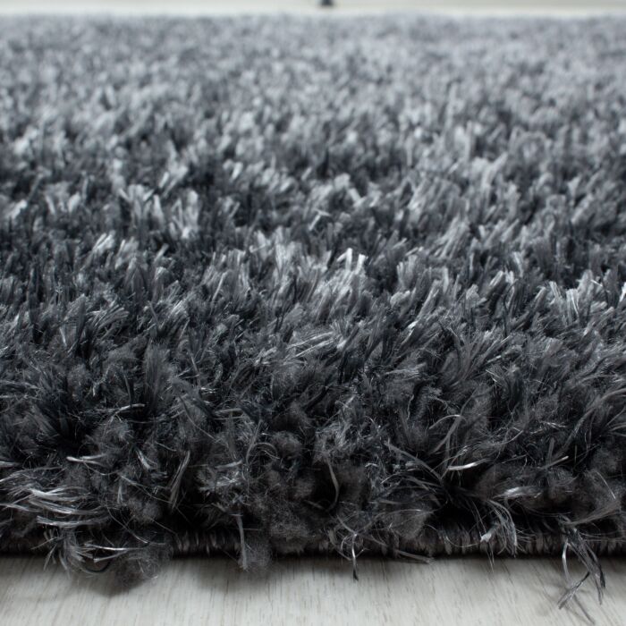 Brilliant Shaggy tapis poils longs rond Ø 120cm gris