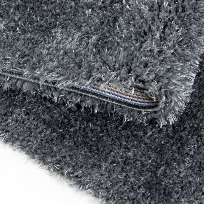 Brilliant Shaggy tapis poils longs rond Ø 120cm gris