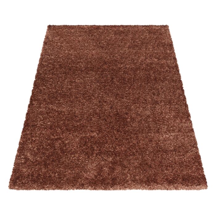 Brilliant Shaggy tapis poils longs rectangle 160x230cm cuivré