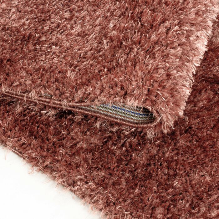 Brilliant Shaggy tapis poils longs rond Ø 80cm cuivré
