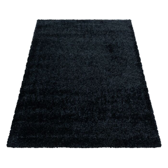 Brilliant Shaggy tapis poils longs rectangle 240x340cm noir