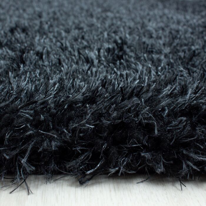 Brilliant Shaggy tapis poils longs rectangle 240x340cm noir