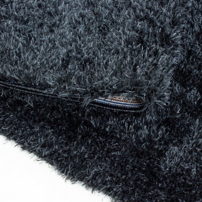 Brilliant Shaggy tapis poils longs rectangle 240x340cm noir