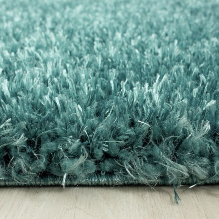 Brilliant Shaggy tapis poils longs rectangle 240x340cm bleu aqua