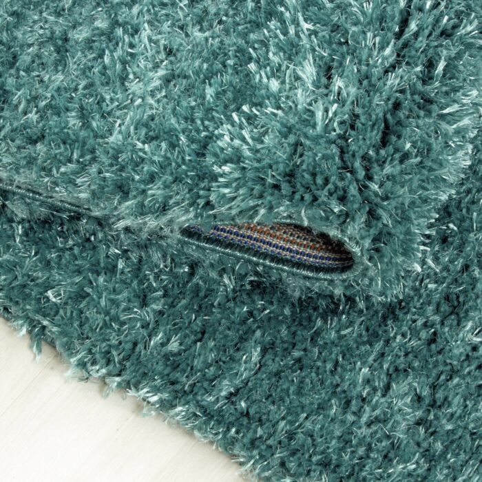 Brilliant Shaggy tapis poils longs rectangle 240x340cm bleu aqua