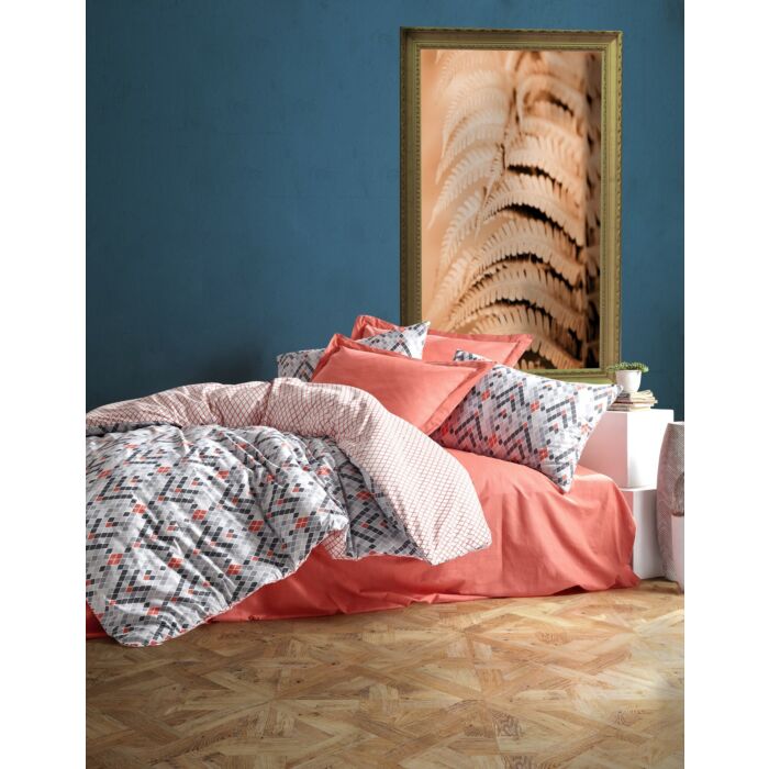 Minimal housse de couette 200x220cm coton renforcé tile cannelle