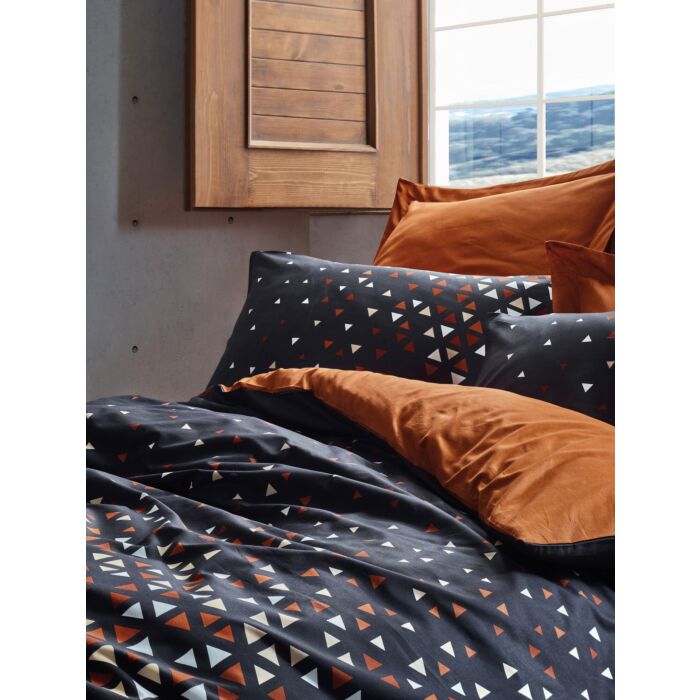 Dark housse de couette 200x220cm coton renforcé colin cannelle